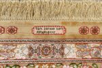 fine silk and gold thread vintage tabriz persian rug 51054 sign Namziyal