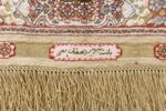 fine silk and gold thread vintage tabriz persian rug 51054 signature Namziyal
