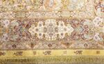 fine silk and gold thread vintage tabriz persian rug 51056 design Nazmiyal