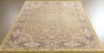fine silk and gold thread vintage tabriz persian rug 51056 full Nazmiyal