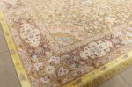 fine silk and gold thread vintage tabriz persian rug 51056 raised Nazmiyal