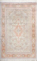 fine silk vintage qum persian rug 51052 Nazmiyal