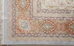 fine silk vintage qum persian rug 51052 corner Namziyal