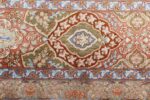 fine silk vintage qum persian rug 51052 detailed Namziyal