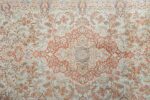 fine silk vintage qum persian rug 51052 medallion Namziyal