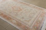 fine silk vintage qum persian rug 51052 side Namziyal