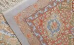 fine silk vintage qum persian rug 51052 weave Namziyal