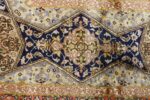 fine square gonbad design vintage silk tabriz persian rug 51050 design Nazmiyal