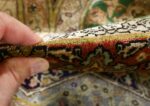 fine square gonbad design vintage silk tabriz persian rug 51050 pile Nazmiyal