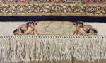 fine square gonbad design vintage silk tabriz persian rug 51050 signature Nazmiyal