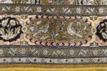 fine tree of life design vintage silk souf qum persian rug 51048 birds Nazmiyal