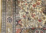 fine tree of life design vintage silk souf qum persian rug 51048 column Nazmiyal