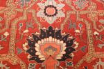 large antique serapi persian rug 49007 design Nazmiyal