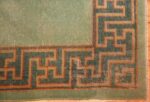 shabby chic tiger design antique indian rug 49219 corner Nazmiyal