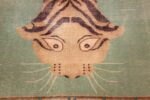 shabby chic tiger design antique indian rug 49219 head Nazmiyal