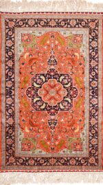 vintage silk heriz persian rug 49248 Nazmiyal