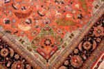 vintage silk heriz persian rug 49248 design Nazmiyal
