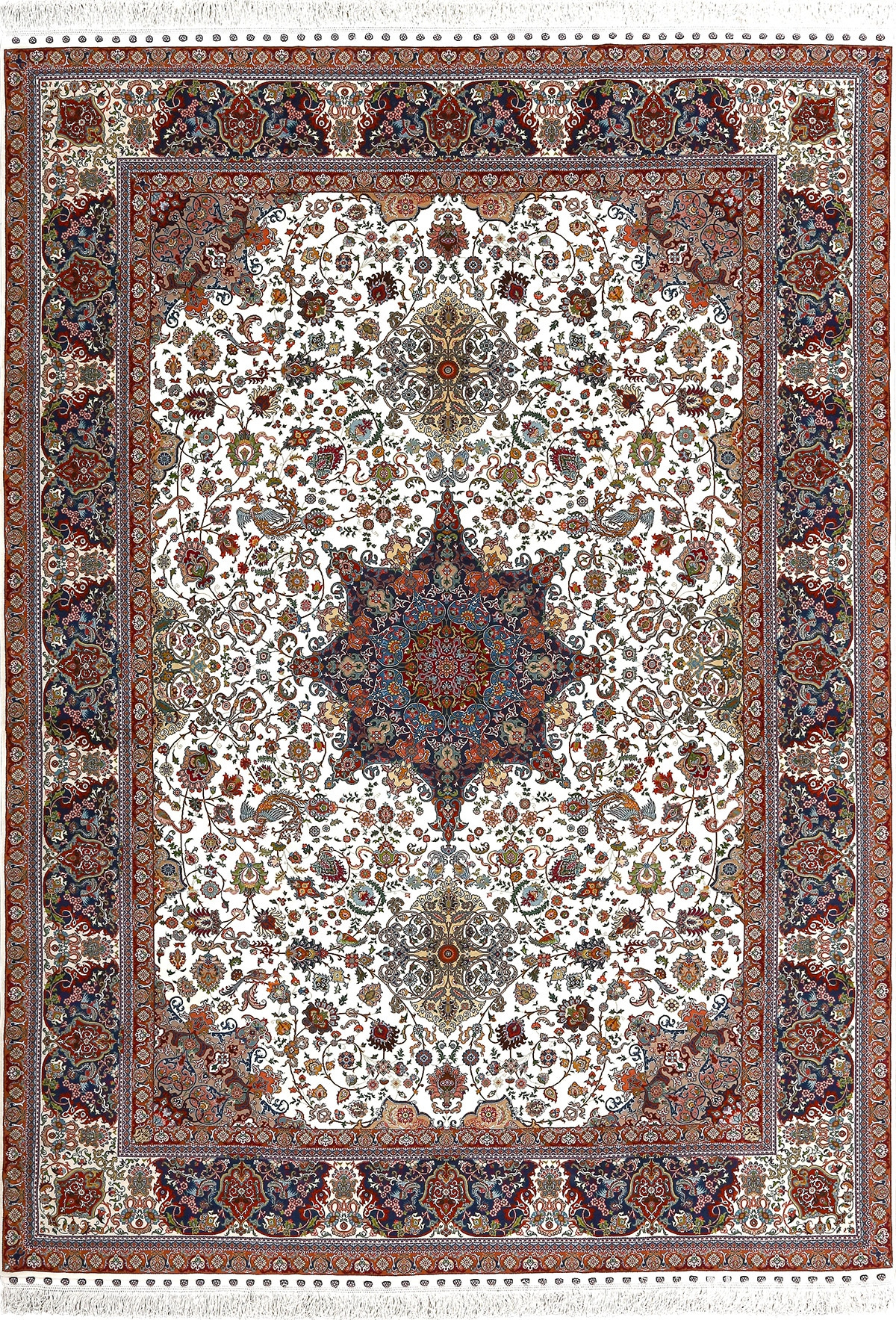fine ala baf vintage tabriz persian rug 51046 Nazmiyal