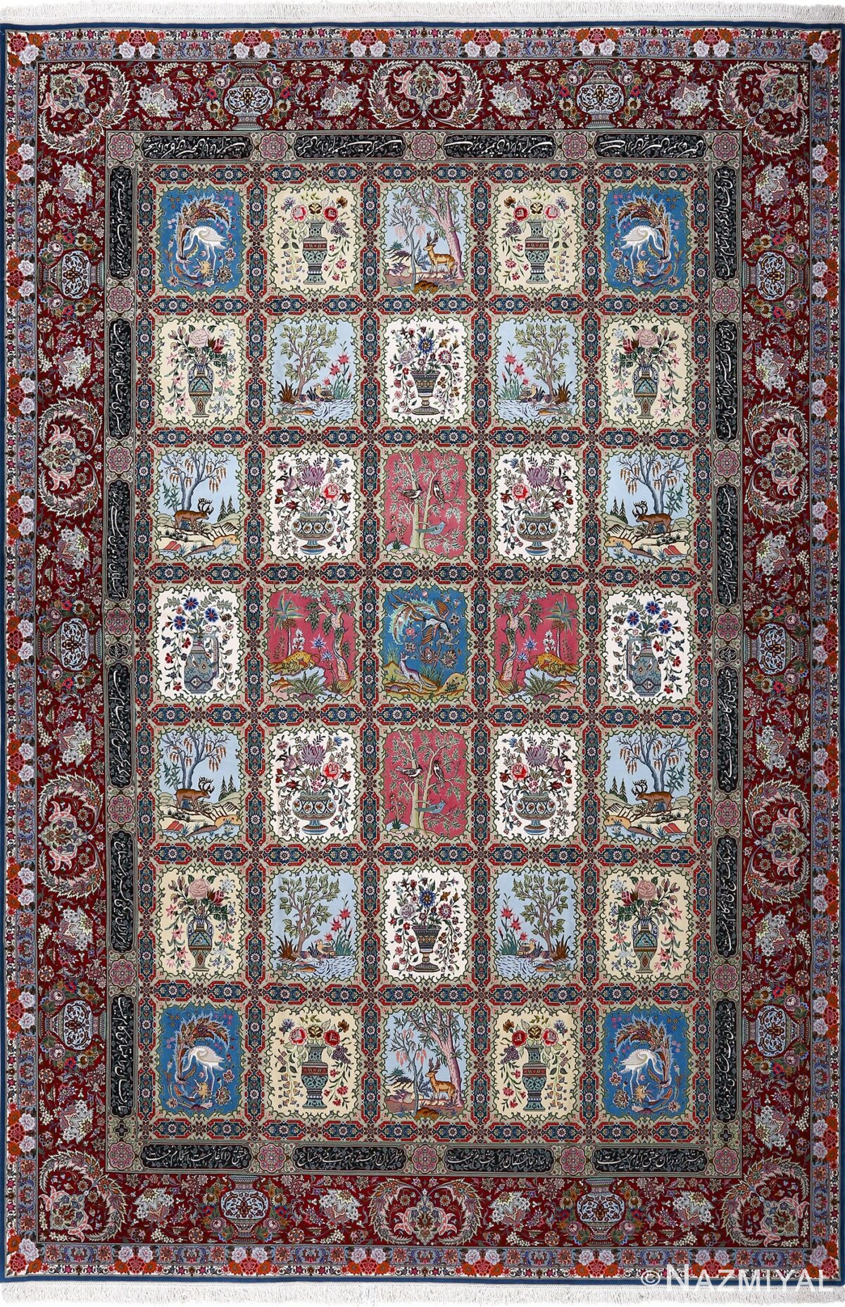 fine golestan design vintage tabriz persian rug 51028 nazmiyal