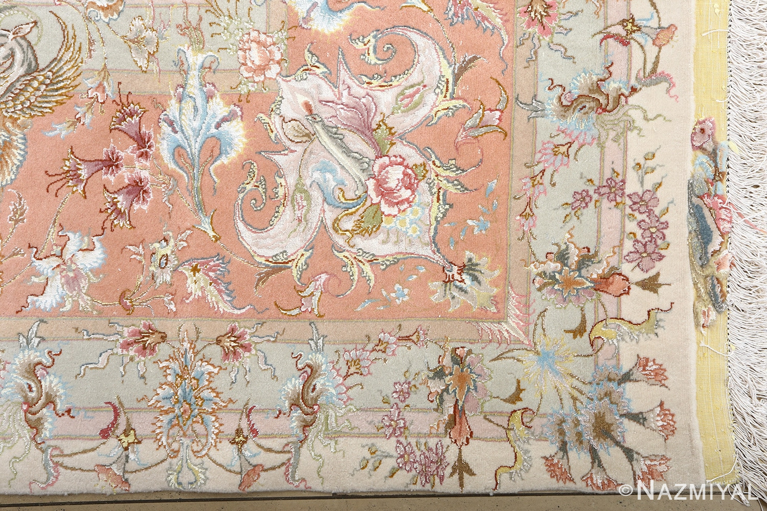 fine shirfar vintage tabriz persian rug 51034 corner Nazmiyal