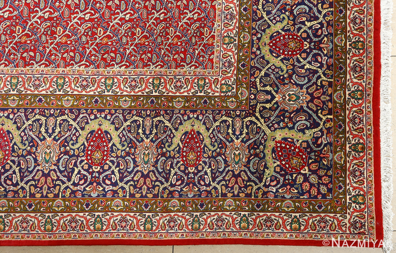 fine vintage tabriz persian rug 51041 nazmiyal corner