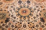 antique ivory agra indian rug 49217 flower Nazmiyal