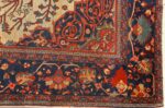 antique ivory background sarouk farhan persian rug 51094 corner Nazmiyal