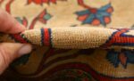 antique ivory background sarouk farhan persian rug 51094 pile Nazmiyal