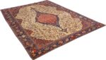 antique ivory background sarouk farhan persian rug 51094 side Nazmiyal