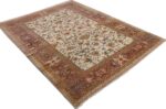 antique ivory background sultanabad persian rug 51101 side Nazmiyal
