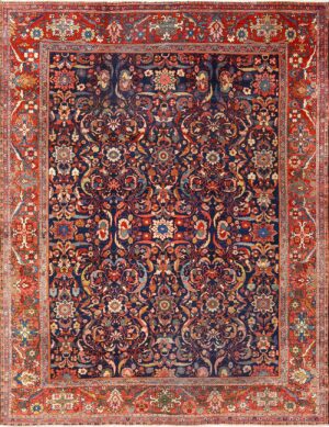 antique navy sultanabad persian rug 51096 Nazmiyal