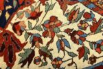 antique red background sarouk farahan persian rug 51095 flowers Nazmiyal