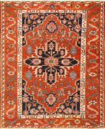 antique serapi persian rug 49273 Nazmiyal