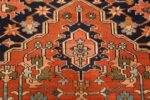 antique serapi persian rug 49273 flower Nazmiyal