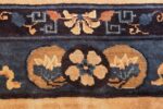 antique taupe background chinese rug 49235 flower Nazmiyal