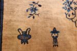 antique taupe background chinese rug 49235 lantern Nazmiyal