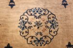 antique taupe background chinese rug 49235 medallion Nazmiyal