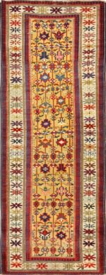 antique tribal kuba caucasian rug runner 49253 Nazmiyal