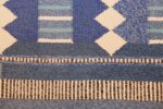 blue vintage swedish scandinavian kilim rug 49263 design Nazmiyal