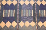 blue vintage swedish scandinavian kilim rug 49263 pattern Nazmiyal