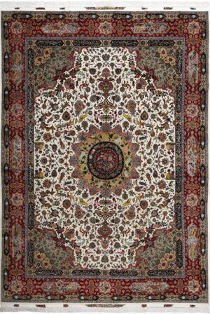 fine animal motif vintage tabriz persian rug 51073 Nazmiyal