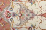 fine ivory background vintage tabriz persian rug 51072 design Nazmiyal