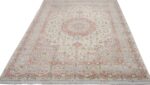 fine ivory background vintage tabriz persian rug 51072 full Nazmiyal