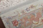 fine ivory background vintage tabriz persian rug 51072 weave Nazmiyal