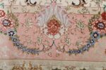 fine ivory vintage tabriz persian rug 51110 buteh Nazmiyal