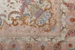 fine ivory vintage tabriz persian rug 51110 design Nazmiyal