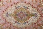 fine ivory vintage tabriz persian rug 51110 medallion Nazmiyal