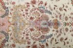 fine ivory vintage tabriz persian rug 51110 silk Nazmiyal
