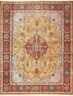 by Nazmiyal Antique RugsFine Gold Color Kork Wool Vintage Persian Tabriz Rug #51069