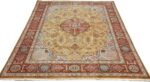 fine joshagan design vintage tabriz persian rug 51069 full white Nazmiyal
